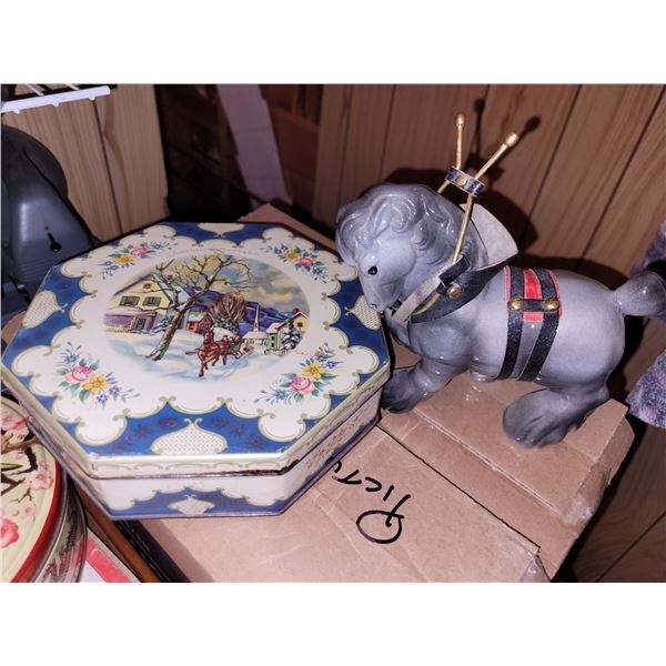 Vintage Tin and Clydesdale Horse Decor