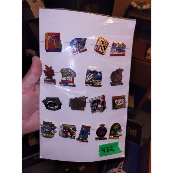 17 Pin Backs Pin Collection