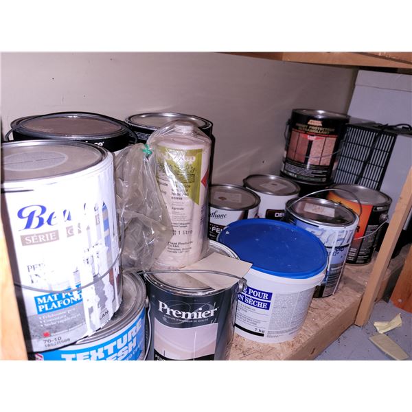 Shlef of Paints etc, kept indoors