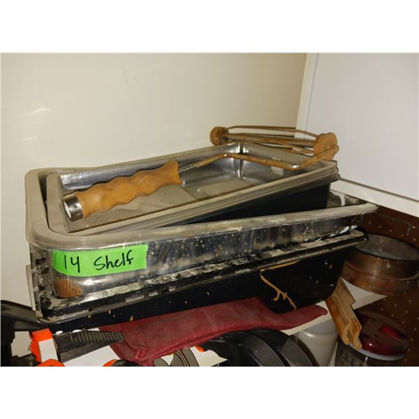 Shelf Of Painting Items, New Paint Roller Trays & More