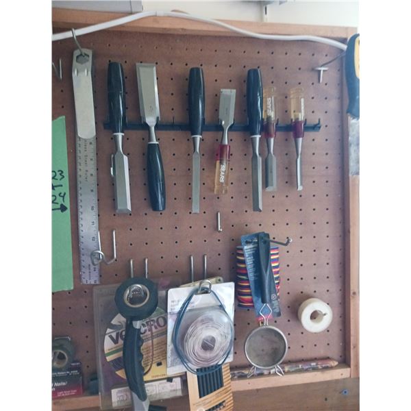 Contents Of Wall, Set of Chisels & More