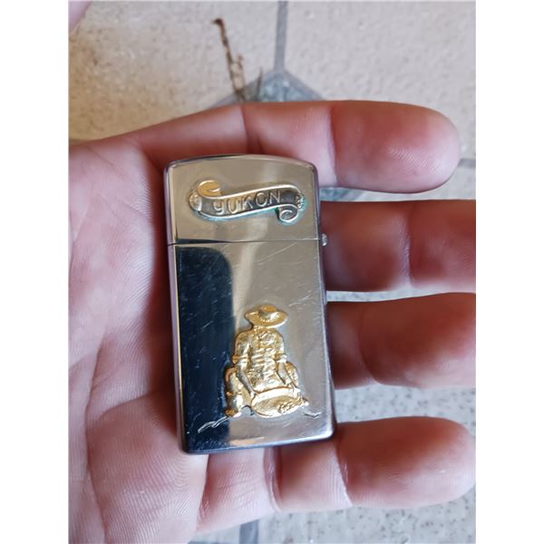 Yukon Zippo Lighter, Consignor Claims Custom Made with Real GOld