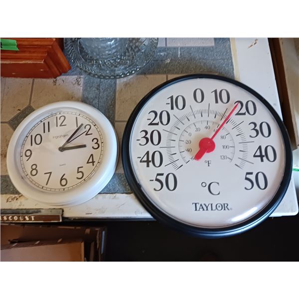 Wall Clock & Thermometer
