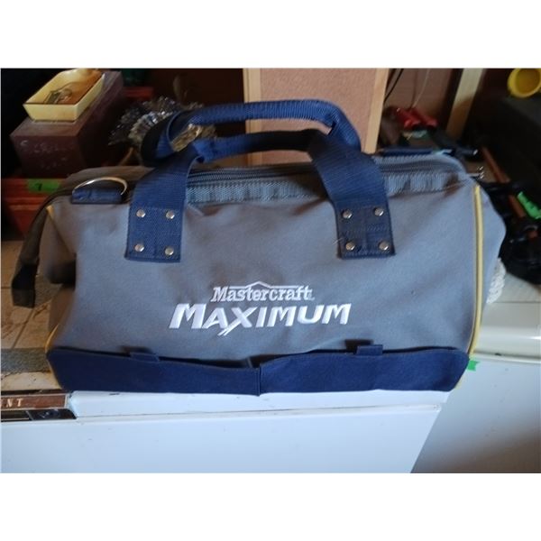 Lot Of Rotary Tool, Mastercraft Maximum Tool Bag & Multi-attachment Rotary Tool System 54-4770-4