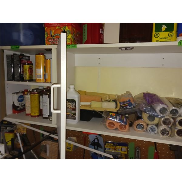 Great Lot of Stain and New Painting Supplies (some may be used)