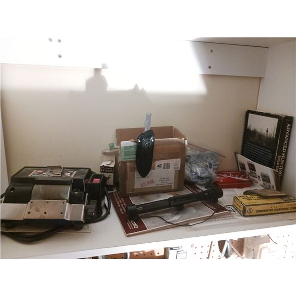 Wet Wheel + Knife + Misc Outdoors & Shop Items