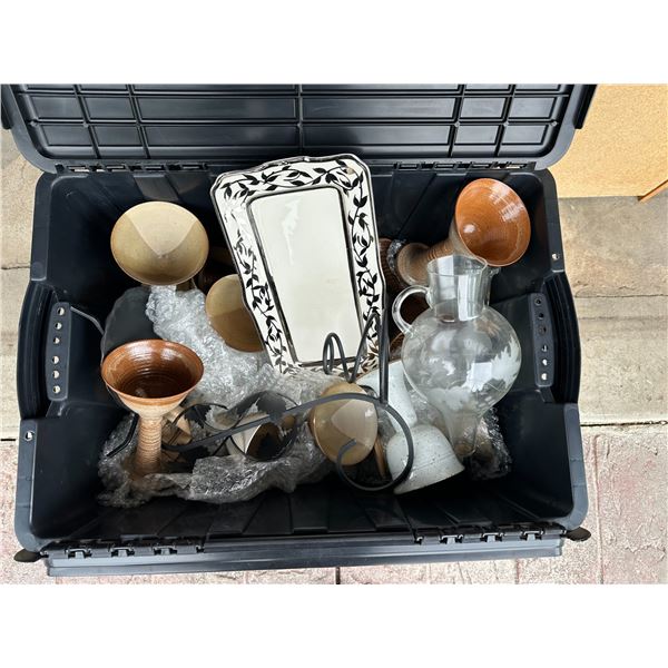 Tote Full of Estate Pottery +