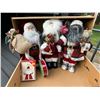 Image 1 : Lot of 3 Standing Santa Claus Statues +