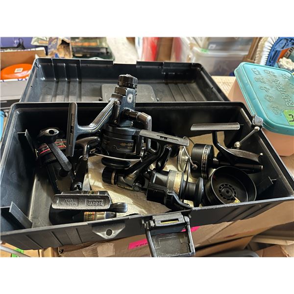 Tackle Box with Fishing Reels