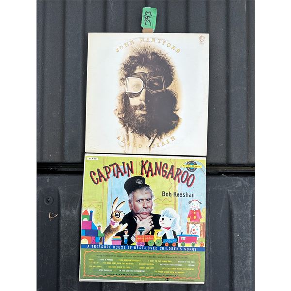 Lot of 2 Record Albums - John Hartford & Captian Kangaroo