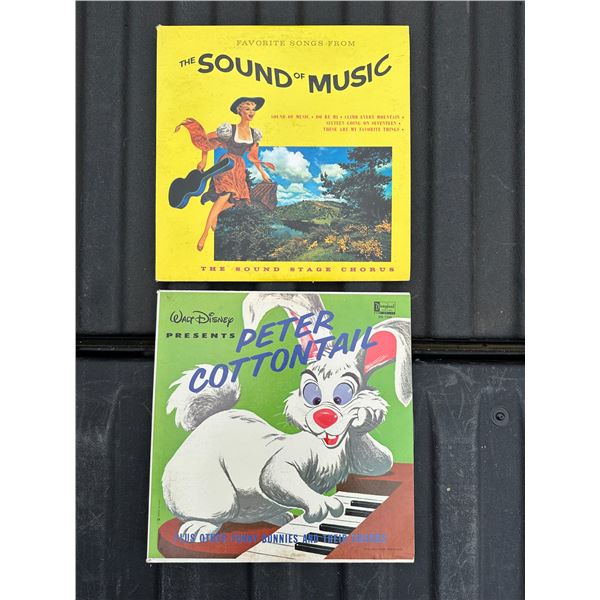Lot of 2 Record Albums - The Sound of Music & Peter Cottontail