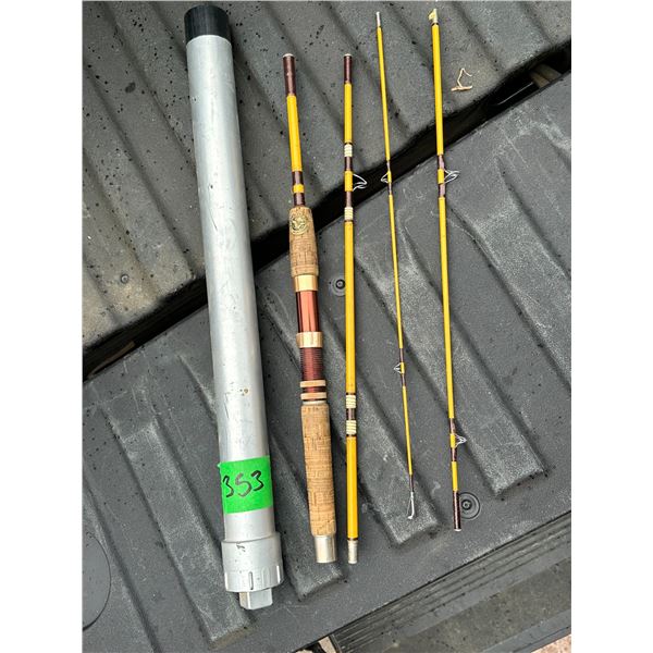 Vintage Eagle Clas Wright & McGill Fishing Rod & Case