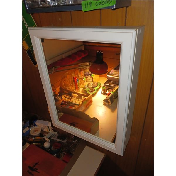 Mounted Medicine Cabinet with Contents