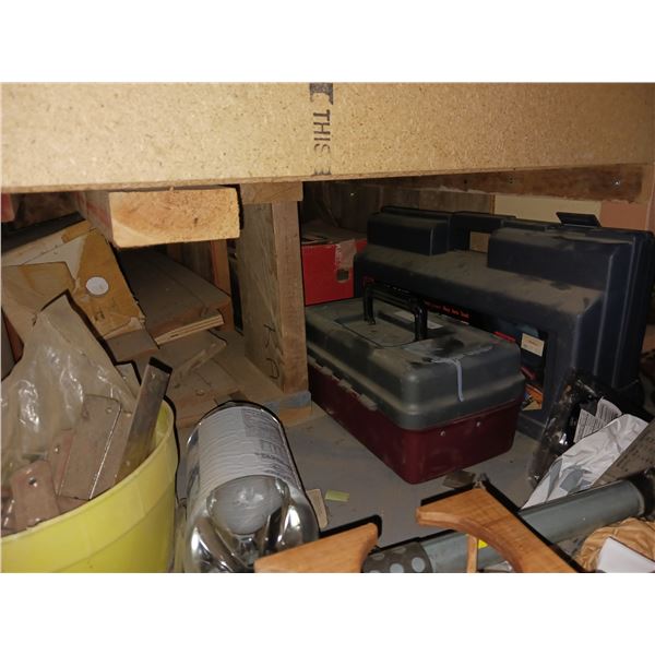 Contents Underneath Shelving Unit