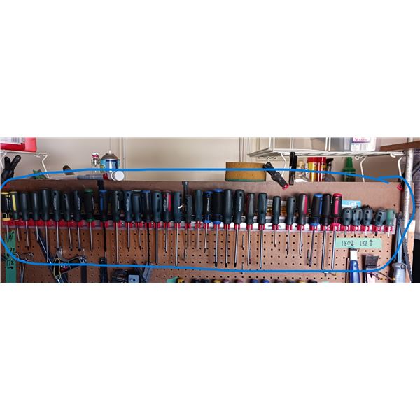 Screw Drivers & Screw Driver Peg Board Holder