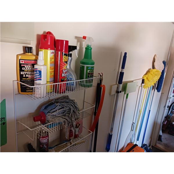 Contents of Wire Shelves + Shelf