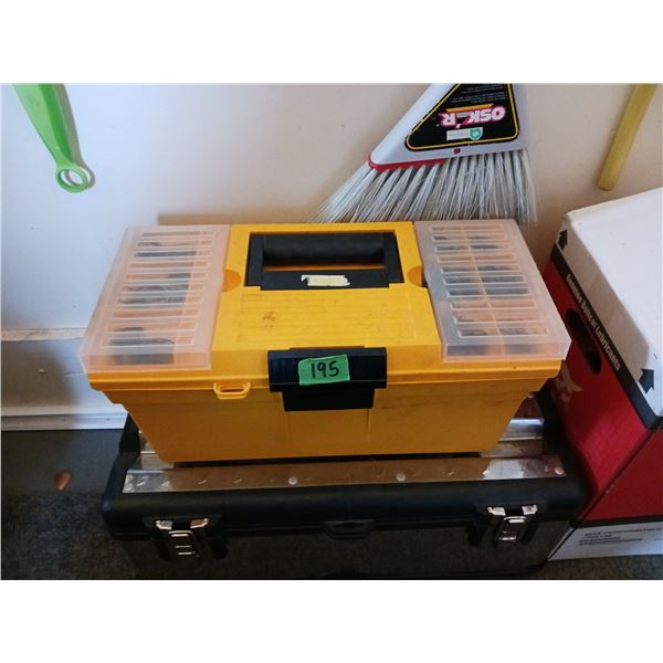 Plastic Tool Box with Contents