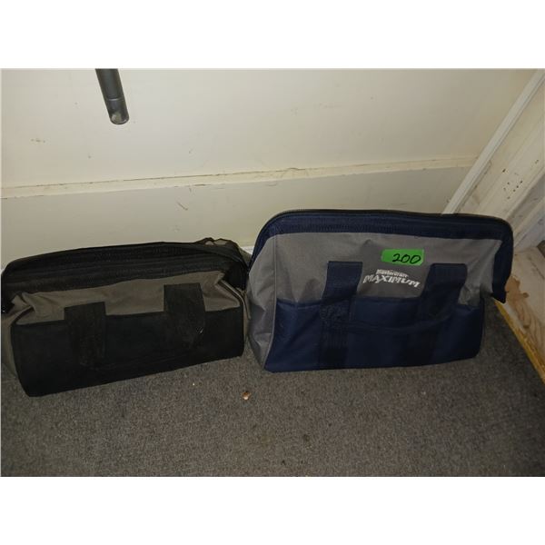 Lot of 2 Fabric Tool Bags with Contents - Lots of Value!