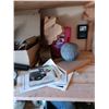 Image 2 : Contents of Shelf - Hardware, Hockey Pucks, Alcohol Collector Items +
