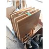 Image 1 : Lot of 4 Wooden TV Trays with Tray HOlder