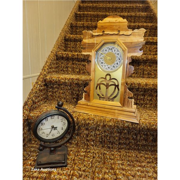 Pair of Mantle Clocks - One for Repair/Parts Only
