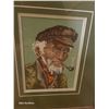 Image 2 : Framed Behind GLass Old Man Needlepoint Picture