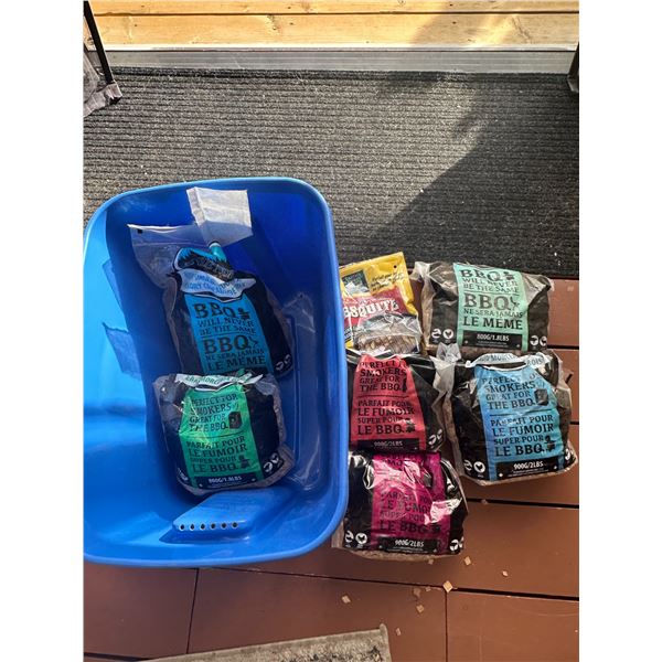 Tote with BBQ Smoker Wood Chips