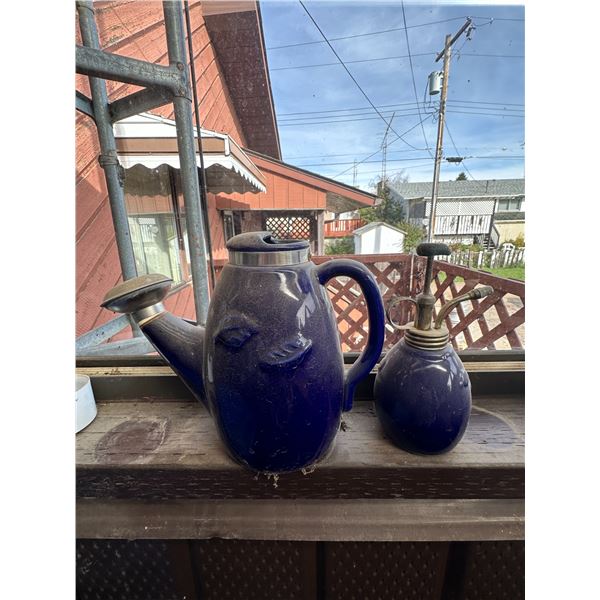 Lot of 2 Pretty Blue Colbalt Decor