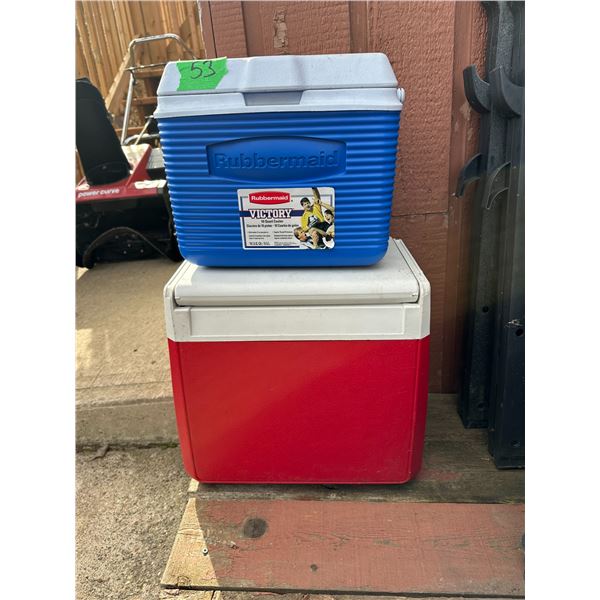 2 Coolers, Rubbermaid and Coleman