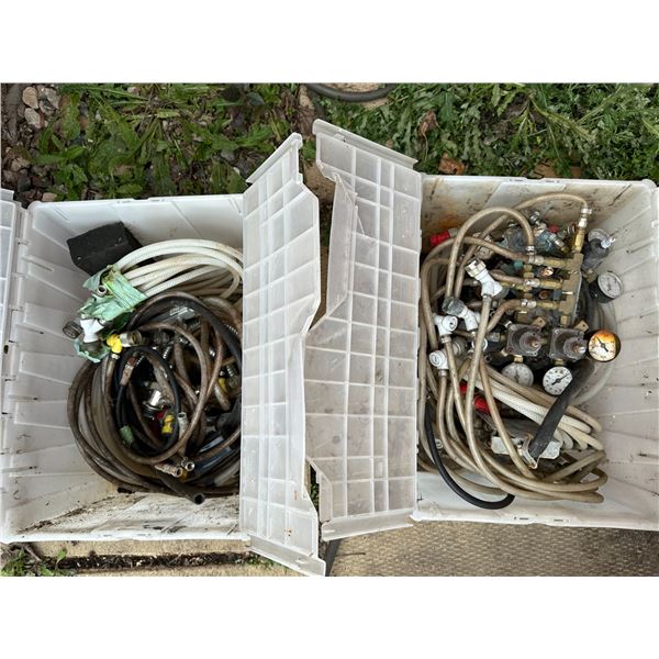 2 Totes with Bar Couplers and Hook Ups - Just needs a good cleaning