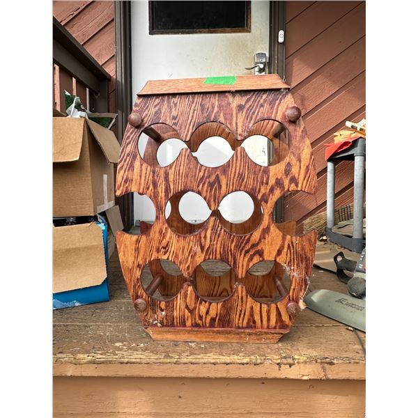 Vintage Wooden Wine Bottle Holder