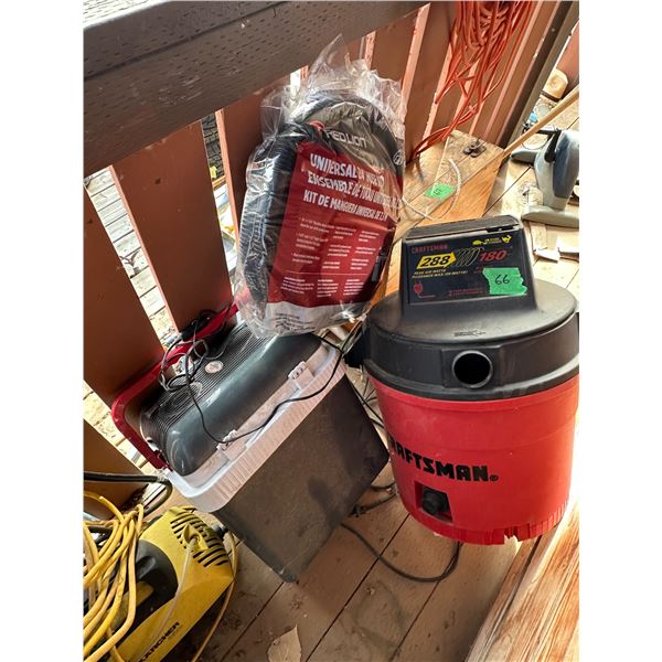 12 volt Cooler, Shop Vac Hose, Craftsman Shop Vacuum