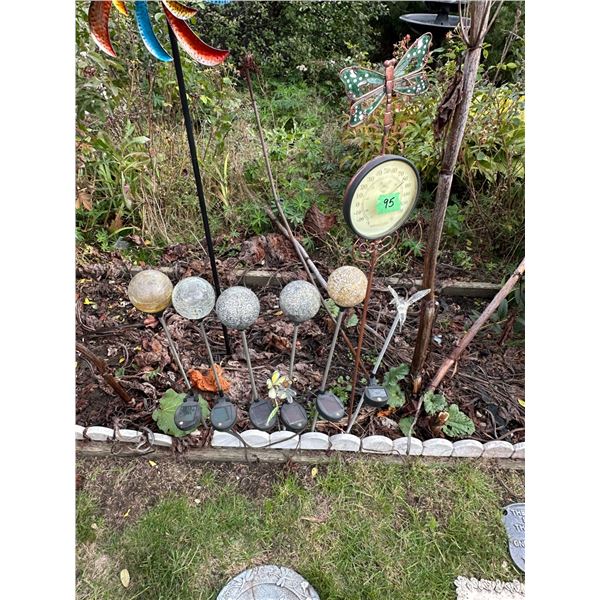 Lot of Staked Garden Decor