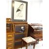 Image 3 : Roll top desk, fake tree, 2 bookcases, framed picture, electric organ and 2 stools (227)