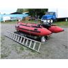 Image 22 : Inflatable Achilles skiff with trailer, 25hp Evinrude, anchor, oars, 2 gas jugs, fishing pole holder