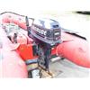 Image 27 : Inflatable Achilles skiff with trailer, 25hp Evinrude, anchor, oars, 2 gas jugs, fishing pole holder