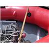 Image 4 : Inflatable Achilles skiff with trailer, 25hp Evinrude, anchor, oars, 2 gas jugs, fishing pole holder
