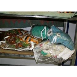 Lot of patchwork quilts, lace linen, and afghans (227)