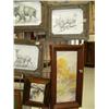 Image 3 : Lot of 10 framed pictures: antelope, buffalo, mountain goat, deer, dog team, owl, original oils (227