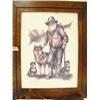 Image 1 : Doug Lindstrom print of miner with 3 dogs (227)
