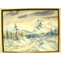 Original pastel - possibly Norman Lowell (227)