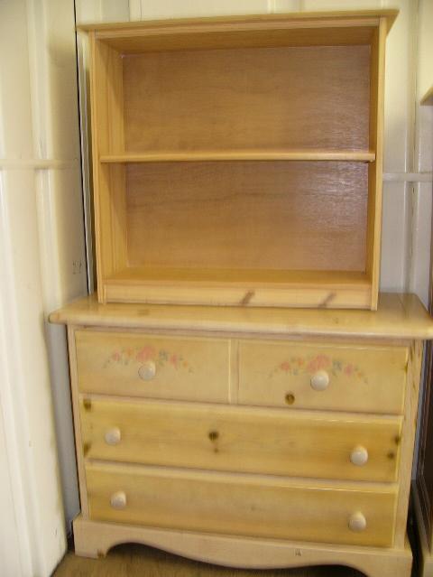 Bedroom Set 4 Poster Single Bed Dresser Wardrobe Combo Chest Of