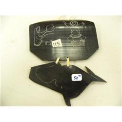 Scrimshawed baleen of Eskimos (2)