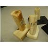 Image 3 : Lot of 4 ivory and baleen bud vases (2)