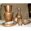 Image 1 : Lot of 8: copper jug, urn and pans (232)