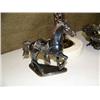 Image 4 : Lot of 3 metal pieces: horse, candy dish, candle holder (8888)