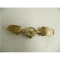 Beautiful watch by Edward J. Taranoff with Tlingit whale band (227)