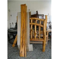 Twin wood log bed (4)