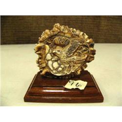 Antler relief carved with bird (20