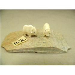 CHOICE on 3 musk ox on soapstone base (2)